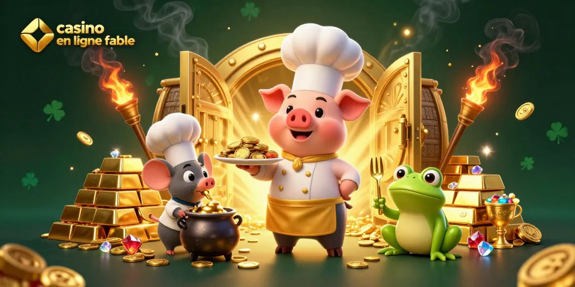 Gagnez aux jeux de casino en ligne fiable avec des pièces d'or et des joyaux étincelants.