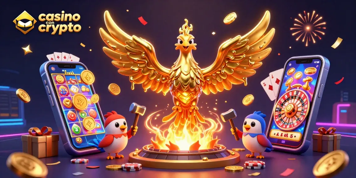 Vivi l'azione nei casino con crypto mentre il fantastico fenice dorata si erge, sprigionando monete e festeggiamenti.