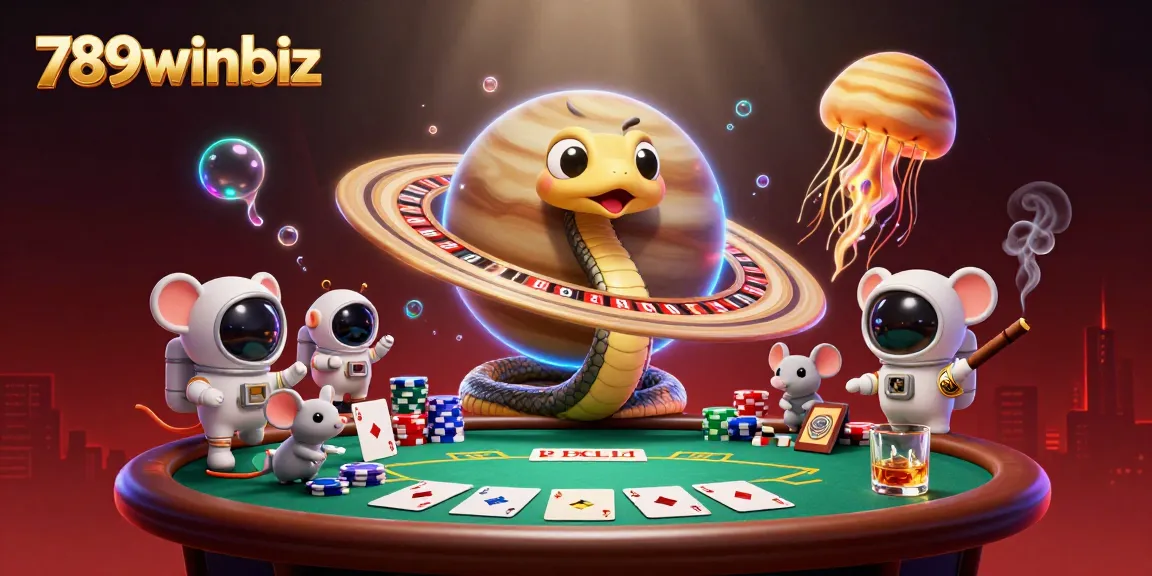 Engage with exciting gameplay at 789winbiz, featuring astronaut mice betting on a celestial roulette wheel.