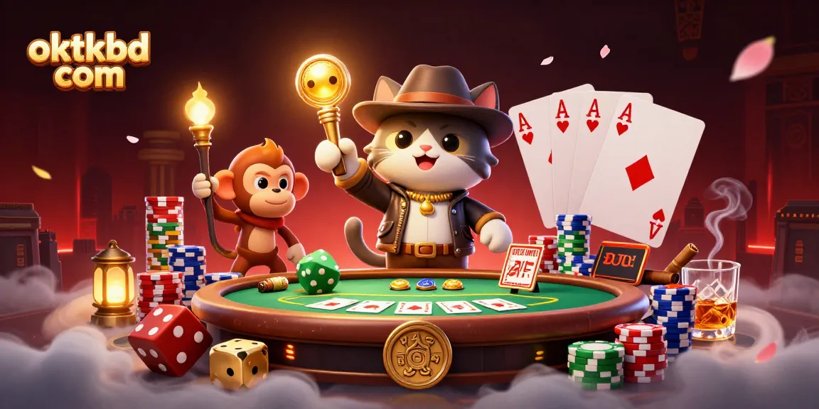 Engage with the oktkbd com adventure as an archaeologist cat uncovers casino treasures.
