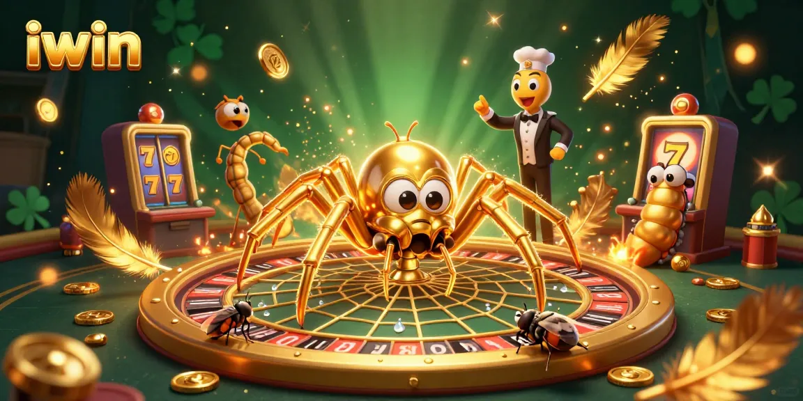 iwin offers captivating casino entertainment with a stunning roulette scene featuring unique characters.