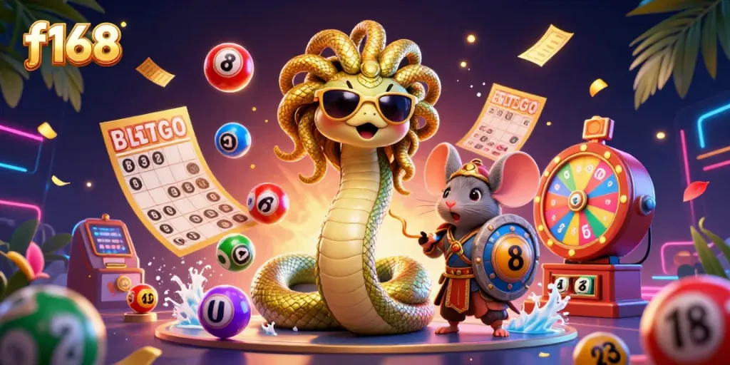 Engage in fun games at f168 with colorful lottery elements and vibrant characters, promoting safe gambling.