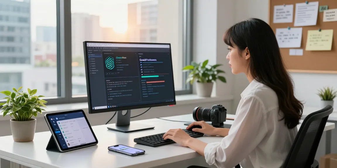 Explore ChatGPT alternatives in a modern tech workspace with AI research and productivity tools.