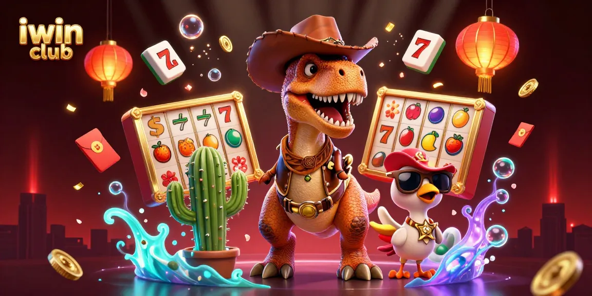 Engage with the iwin club experience, showcasing vibrant 3D characters and dynamic slot game elements in action.
