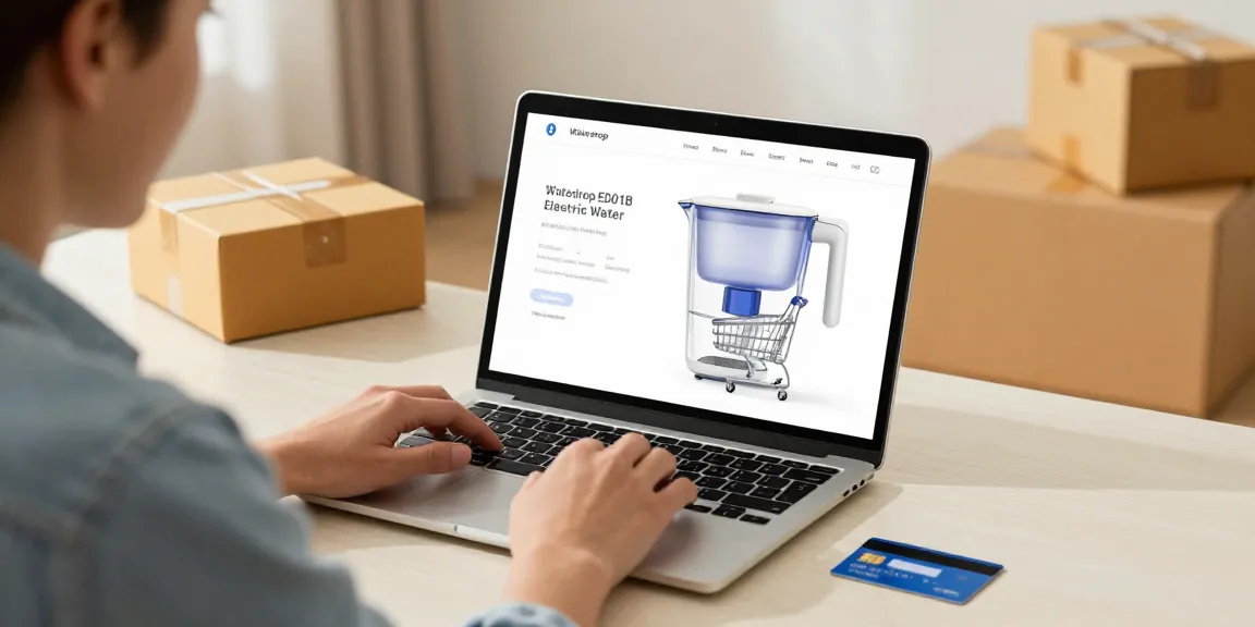 Shop online for the Waterdrop ED01B Electric Water Filter Pitcher, best deals on e-commerce platforms for buyers.