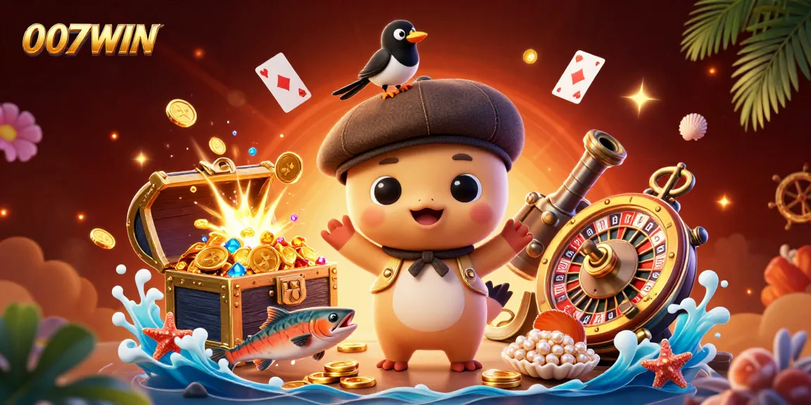 Play and win at 007WIN with engaging underwater themes, playful characters, and vibrant casino action.