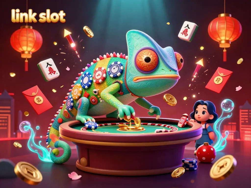 Experience the excitement with our link slot graphic featuring a colorful casino atmosphere.