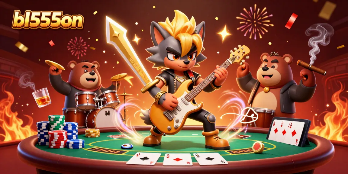 Engage in thrilling gameplay at bl555on with an electrifying casino stage featuring unique characters.