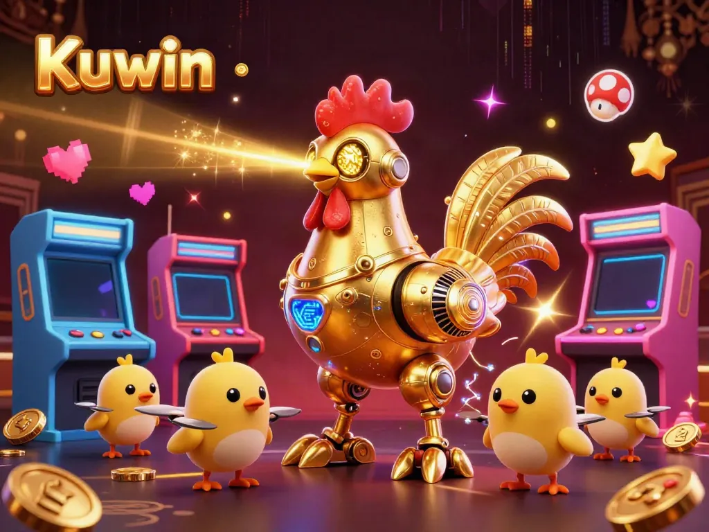 Kuwin engages players with vibrant 3D scenes of animated gambling fun, showcasing unique gaming features.