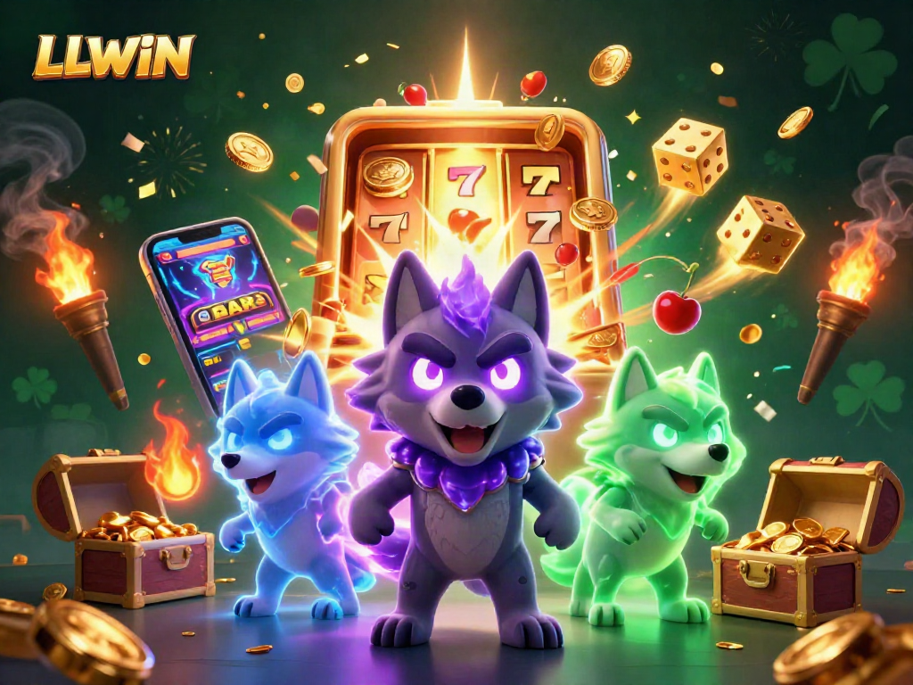Experience thrilling gameplay with LLWIN's vibrant 3D casino scene full of action and winning possibilities.