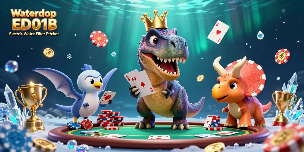 Watch the Waterdrop ED01B Electric Water Filter Pitcher transform your water in this lively casino scene.