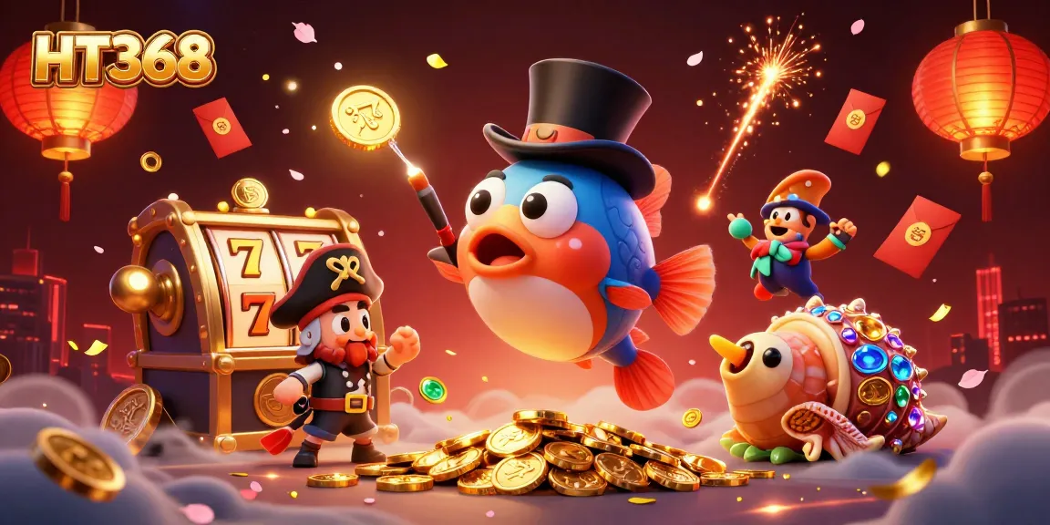 Explore HT368 slots where the anglerfish attracts golden coins in a vibrant underwater scene.