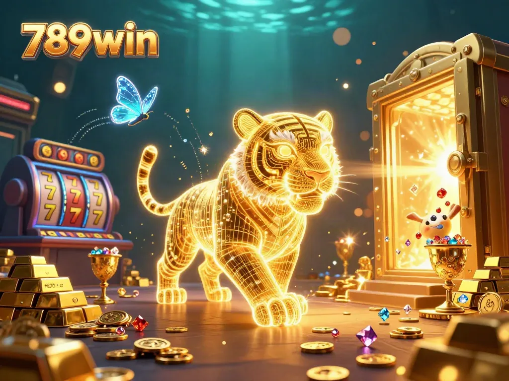 Experience the thrilling atmosphere of 789win with vibrant casino elements and energetic characters.