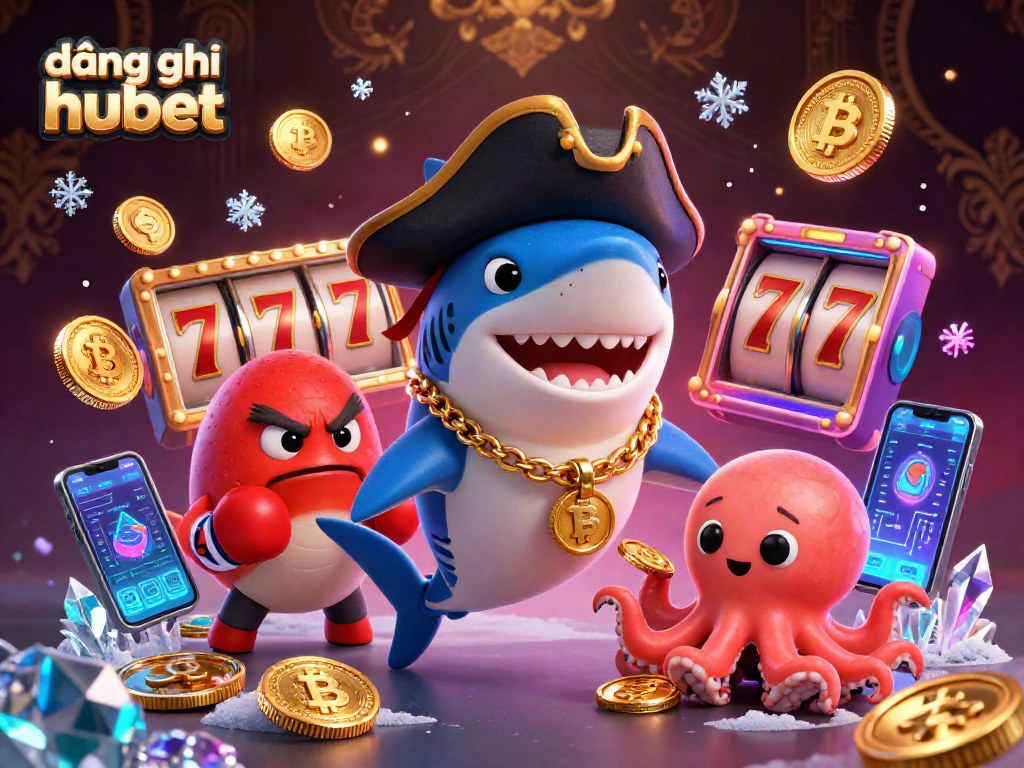 Engage with the vibrant illustration featuring đăng ký hubet, showcasing fun and dynamic casino elements.