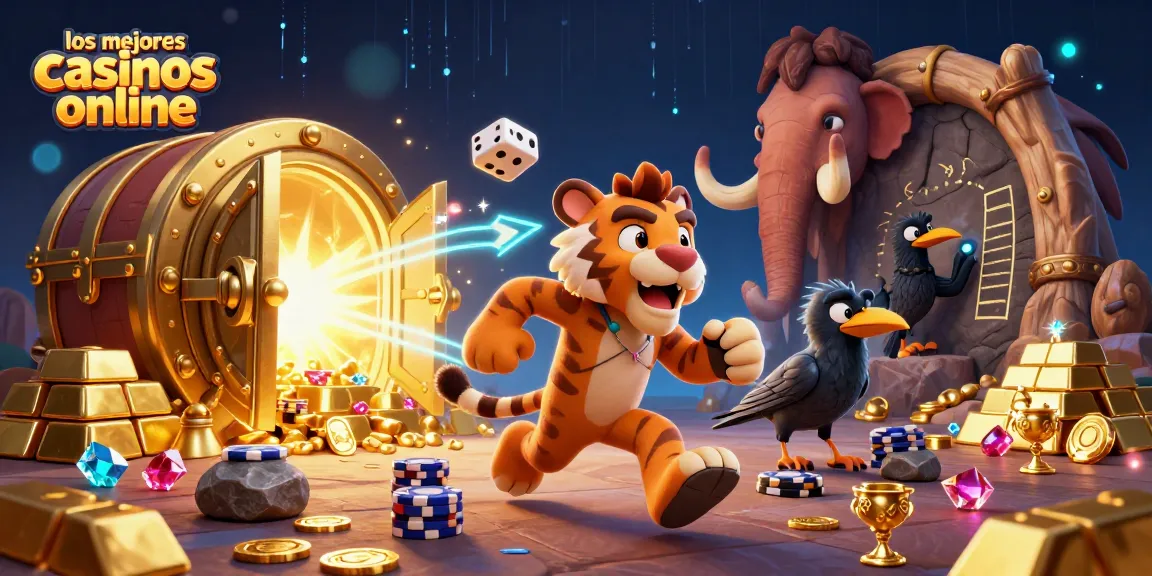Disfruta de la emoción en los mejores casinos online con personajes animados en un ambiente vibrante.