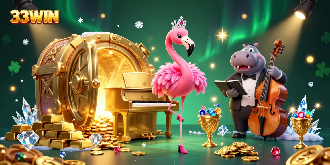 Experience the thrill at 33WIN with vibrant casino elements and engaging characters!