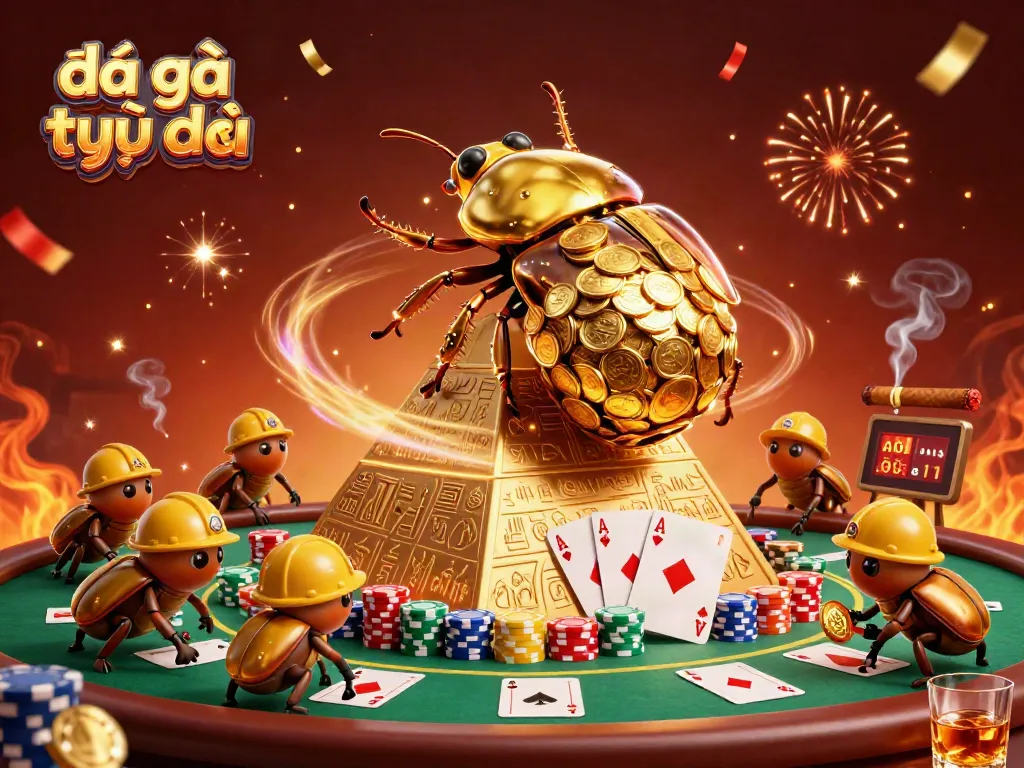 Experience intense đá gà trực tiếp action with vibrant casino elements, golden coins and animated characters.