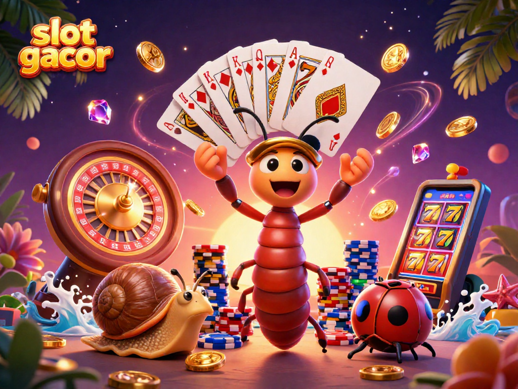 Experience thrilling slot gacor action with engaging gameplay in this vibrant casino scene.