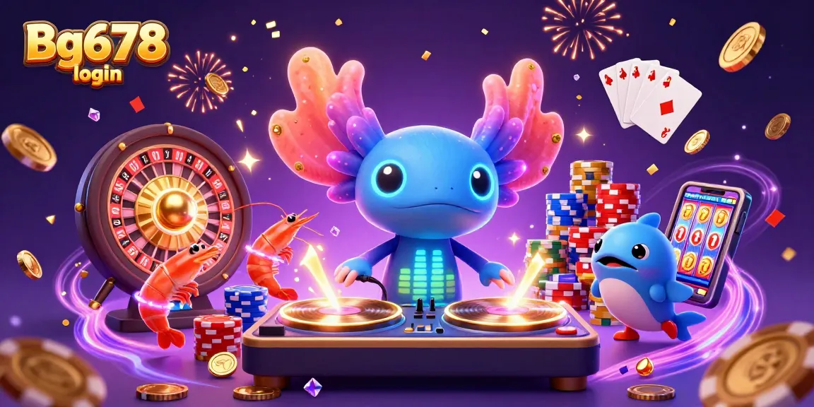 Engage with Bg678 login for thrilling casino fun with vibrant characters and glowing elements.