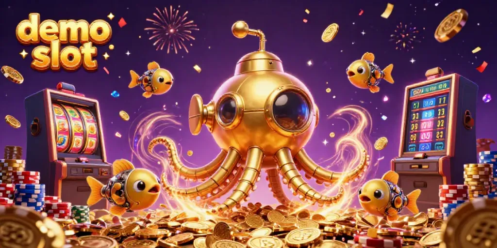 Menangkan demo slot dengan visual menarik dari mesin slot dan koin emas yang melimpah.
