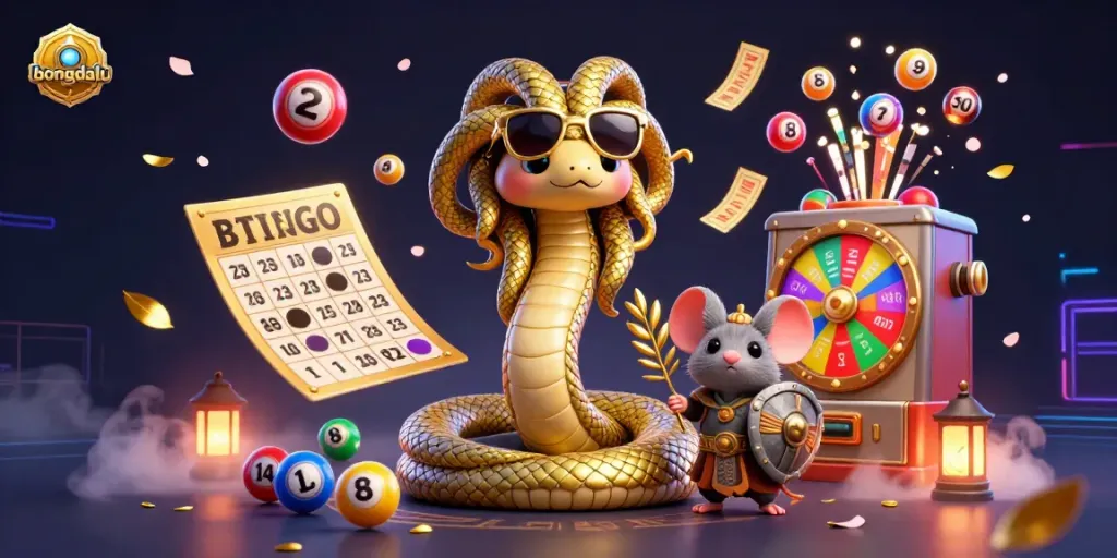 Engage in exciting online gaming with bongdalu, featuring a lively Medusa and warrior mouse amidst dynamic lottery elements