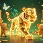 Bet on berita bola in a vibrant casino scene with golden treasures and rich graphics.