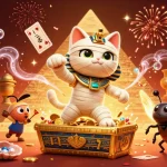 Engage with the exciting mix parlay featuring an Egyptian mummy cat and treasures in a casino