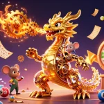 Experience the thrill of sunwin20 gaming with vibrant lottery and bingo elements in a dynamic casino scene.