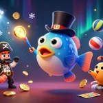 Experience thrilling wins at fv88 as anglerfish, shrimp, and sea snail attract coins amidst dynamic sports elements.